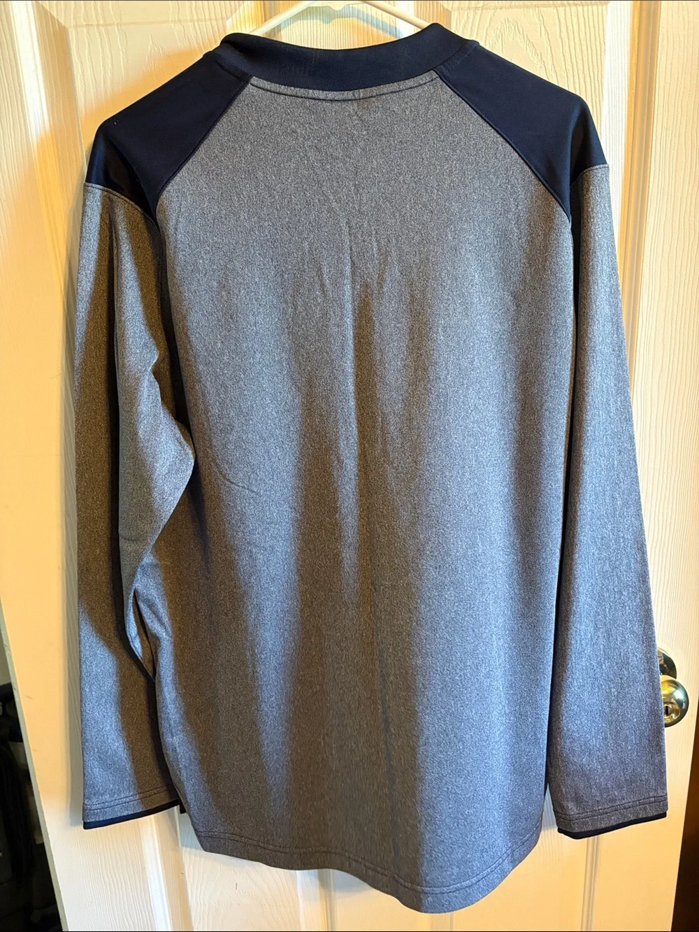 Nike Men's Navy, Gray & Orange Half-Zip Pullover with Illinois 'I'